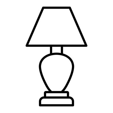 Lamba Simgesi, Basit Siyah ve Beyaz Vektör İllüstrasyonu