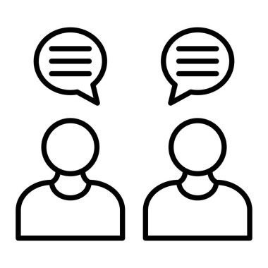 Dabate Simgesi, Basit Siyah ve Beyaz Vektör İllüstrasyonu