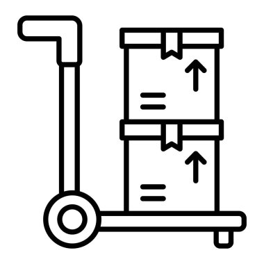 Tramvay hattı simgesi, Basit Siyah ve Beyaz Vektör İllüstrasyonu