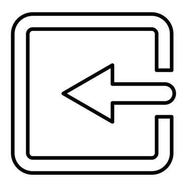 Simgeye Giriş, Basit Siyah ve Beyaz Vektör İllüstrasyonu