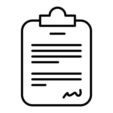 Anlaşma Simgesi, Basit Siyah ve Beyaz Vektör İllüstrasyonu