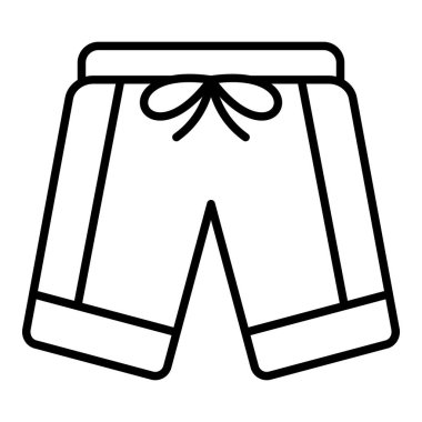 Kısa Simge, Basit Siyah ve Beyaz Vektör İllüstrasyonu