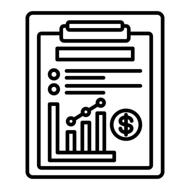 Simge, Basit Siyah ve Beyaz Vektör İllüstrasyonu