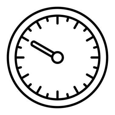 Gösterge Paneli Simgesi, Basit Siyah ve Beyaz Vektör İllüstrasyonu