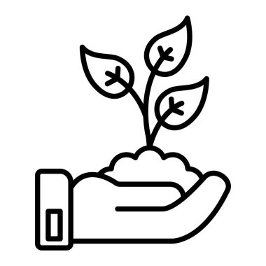 Simge Ekme Simgesi, Basit Siyah ve Beyaz Vektör İllüstrasyonu