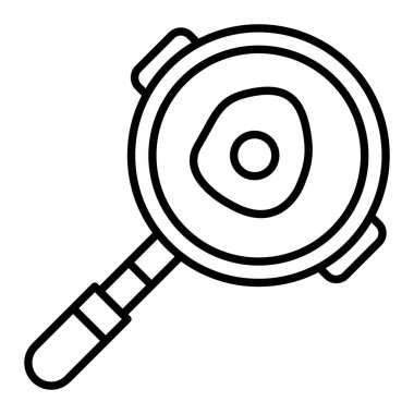 Pan Simgesi, Basit Siyah ve Beyaz Vektör İllüstrasyonu