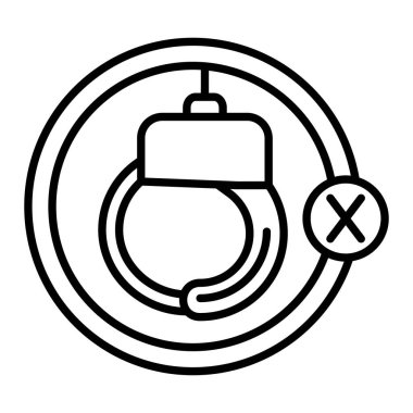 Sürülmüş Simge, Basit Siyah ve Beyaz Vektör İllüstrasyonu