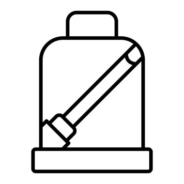 Emniyet kemeri Simgesi, Basit Siyah ve Beyaz Vektör İllüstrasyonu