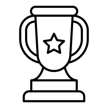 Ganimet çizgisi simgesi, Basit Siyah ve Beyaz Vektör İllüstrasyonu