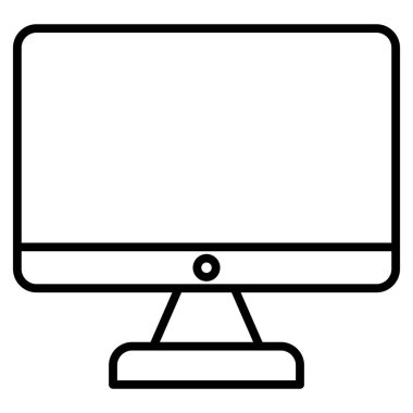 Simge İzleme Simgesi, Basit Siyah ve Beyaz Vektör İllüstrasyonu