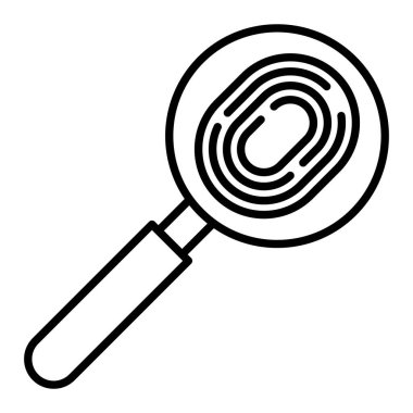 Kanıt Simgesi, Basit Siyah ve Beyaz Vektör İllüstrasyonu