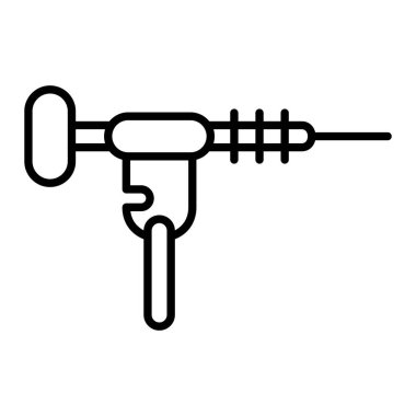 Spinner Icon, Basit Siyah ve Beyaz Vektör İllüstrasyonu