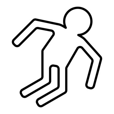 Olay Yeri Simgesi, Basit Siyah ve Beyaz Vektör İllüstrasyonu