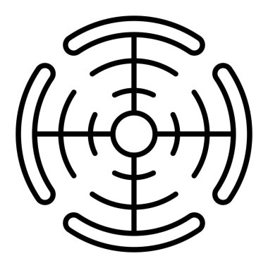 Simge, Basit Siyah ve Beyaz Vektör İllüstrasyonu