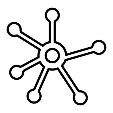 Bağlantı Simgesi, Basit Siyah ve Beyaz Vektör İllüstrasyonu