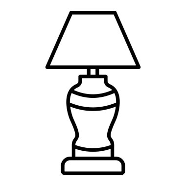 Lamba Simgesi, Basit Siyah ve Beyaz Vektör İllüstrasyonu