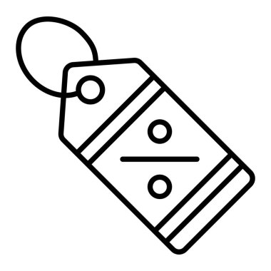 Satış çizgisi simgesi, Basit Siyah ve Beyaz Vektör İllüstrasyonu