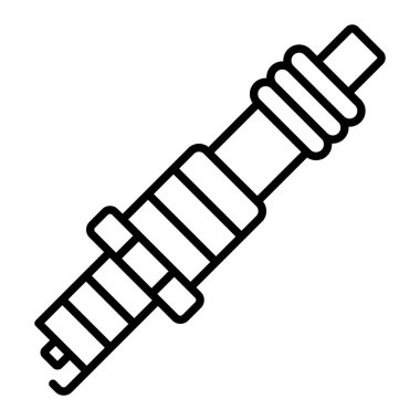Buji çizgisi simgesi, Basit Siyah ve Beyaz Vektör İllüstrasyonu