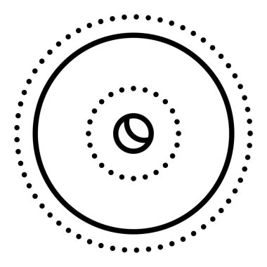 Kriket Sınırı Yastık Çizgisi simgesi, Basit Siyah ve Beyaz Vektör İllüstrasyonu