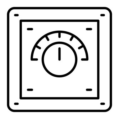 Loş çizgi simgesi, Basit Siyah ve Beyaz Vektör İllüstrasyonu