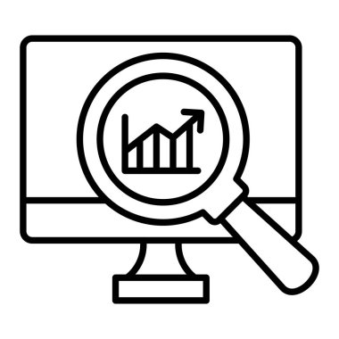 İç görü simgesi, Basit Siyah ve Beyaz Vektör İllüstrasyonu