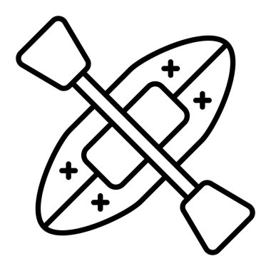 Kano çizgisi simgesi, Basit Siyah ve Beyaz Vektör İllüstrasyonu