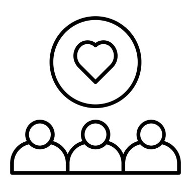 Sağlık çizgisi simgesi, Basit Siyah ve Beyaz Vektör İllüstrasyonu