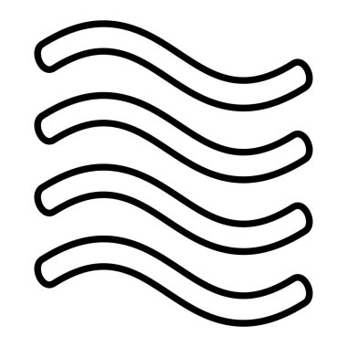 Rüzgar Simgesi, Basit Siyah ve Beyaz Vektör İllüstrasyonu