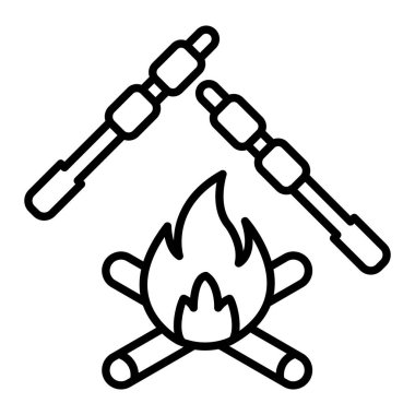 Kadeh kaldırma Simgesi, Basit Siyah ve Beyaz Vektör İllüstrasyonu