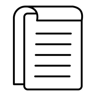 Conspectus Simgesi, Basit Siyah ve Beyaz Vektör İllüstrasyonu