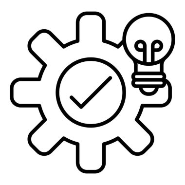 Geleceğin İleri Çizgi simgesi, Basit Siyah ve Beyaz Vektör İllüstrasyonu