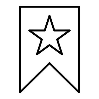 Yer İmleri Simgesi, Basit Siyah ve Beyaz Vektör İllüstrasyonu