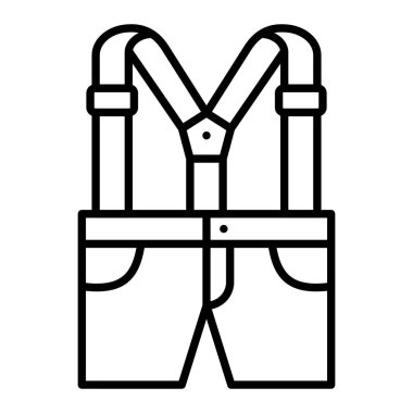 Askılar Simgesi, Basit Siyah ve Beyaz Vektör İllüstrasyonu