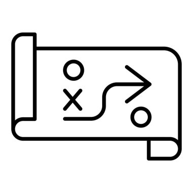 Planlama Simgesi, Basit Siyah ve Beyaz Vektör İllüstrasyonu