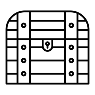 Göğüs Simgesi, Basit Siyah ve Beyaz Vektör İllüstrasyonu