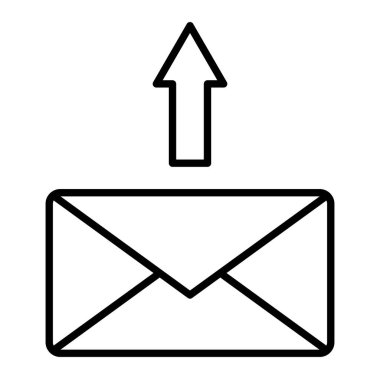 E- posta Simgesi Gönder, Basit Siyah ve Beyaz Vektör Resimleri