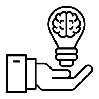 Verimlilik çizgisi simgesi, Basit Siyah ve Beyaz Vektör İllüstrasyonu