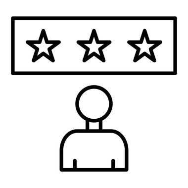 Geribildirim Simgesi, Basit Siyah ve Beyaz Vektör İllüstrasyonu