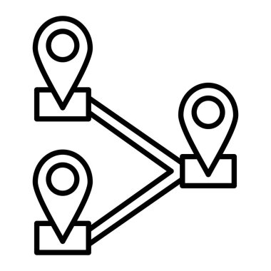 Yönlendirme Simgesi, Basit Siyah ve Beyaz Vektör İllüstrasyonu