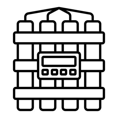 TT Simgesi, Basit Siyah ve Beyaz Vektör İllüstrasyonu