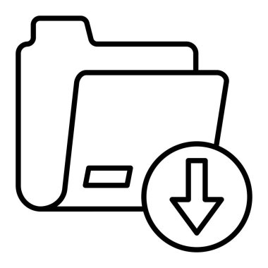 Satır simgesi indir, Basit Siyah ve Beyaz Vektör İllüstrasyonu