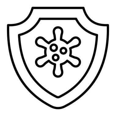 Önleme Simgesi, Basit Siyah ve Beyaz Vektör İllüstrasyonu