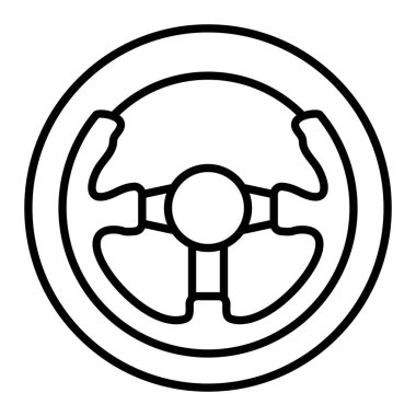 Direksiyon çizgisi simgesi, Basit Siyah ve Beyaz Vektör İllüstrasyonu