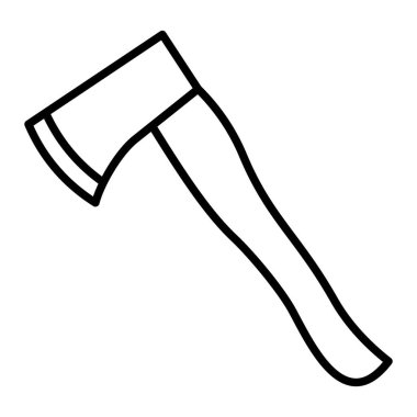 Axe Simgesi, Basit Siyah ve Beyaz Vektör İllüstrasyonu