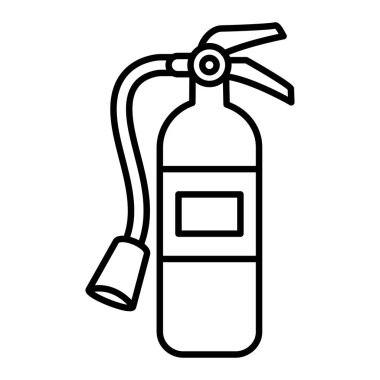 Söndürme Simgesi, Basit Siyah ve Beyaz Vektör İllüstrasyonu