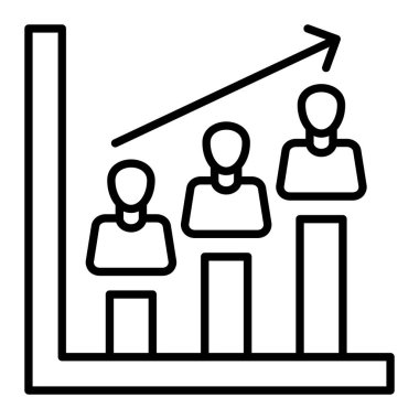 Analitik çizgi simgesi, Basit Siyah ve Beyaz Vektör İllüstrasyonu