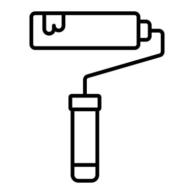 Boya çizgisi simgesi, Basit Siyah ve Beyaz Vektör İllüstrasyonu