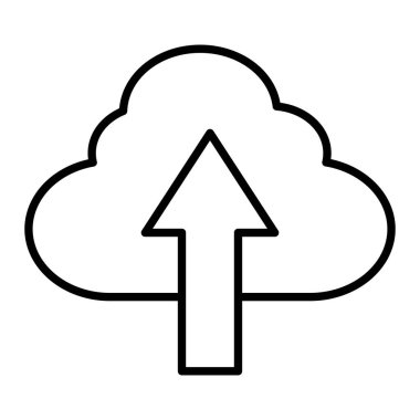 Simgeyi Yükle, Basit Siyah ve Beyaz Vektör İllüstrasyonu