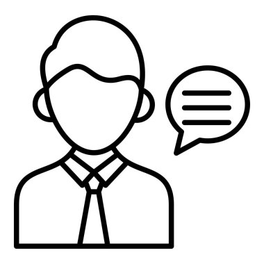 Simge Oku, Basit Siyah ve Beyaz Vektör İllüstrasyonu