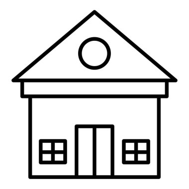 Postane çizgisi simgesi, Basit Siyah ve Beyaz Vektör İllüstrasyonu